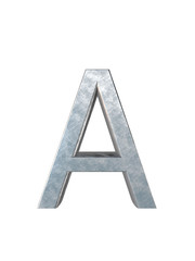 Metal alphabet. 3D rendering