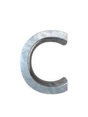 Metal alphabet. 3D rendering