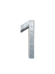 Metal alphabet. 3D rendering