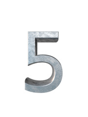 Metal alphabet. 3D rendering