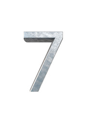 Metal alphabet. 3D rendering