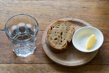 Bread, butter, water, that's all you need - 126609412