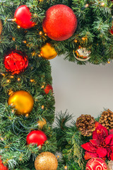 Naklejka na ściany i meble Christmas tree and decorations