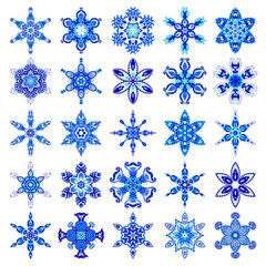 Set of snowflakes