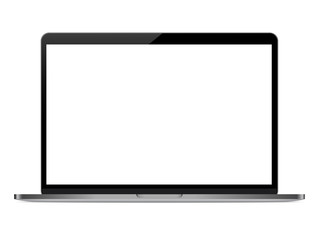 mock-up personal laptop computer on white background vector drawing