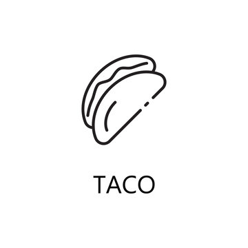 Taco line icon