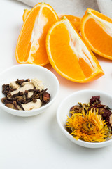 oranges, sugar and tea