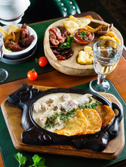 potato pancakes with meat