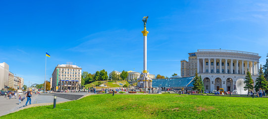 Panorama of Independence Square in Kiev