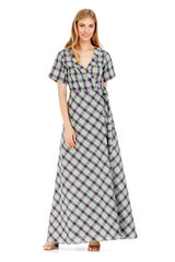 Fashion photo of young magnificent woman wearing dress