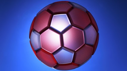 Fototapeta premium Soccer ball. 3D illustration. 3D CG. High resolution.