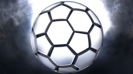 Naklejka premium Soccer ball. 3D illustration. 3D CG. High resolution.
