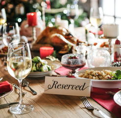 Christmas Family Dinner Table Concept