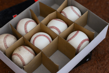 baseballs in a box