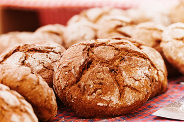 Traditional Bread. Close up Concept.