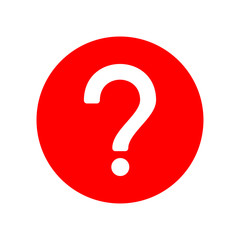 Question icon on white background