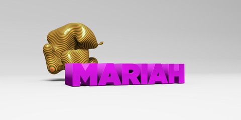 MARIAH - 3D rendered colorful headline illustration.  Can be used for an online banner ad or a print postcard.