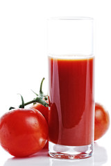 Glass of tomato juice