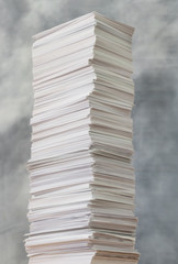 Tall stack of paper