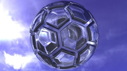 Naklejka premium Soccer ball. 3D illustration. 3D CG. High resolution.
