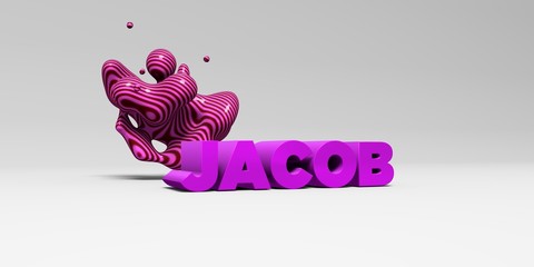 JACOB - 3D rendered colorful headline illustration.  Can be used for an online banner ad or a print postcard.