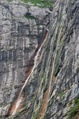 thin waterfall on the rock - 126622452