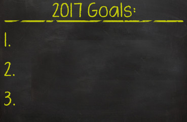 Fototapeta na wymiar 2017 Goals Board 