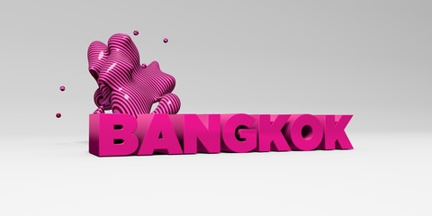 BANGKOK - 3D rendered colorful headline illustration.  Can be used for an online banner ad or a print postcard.