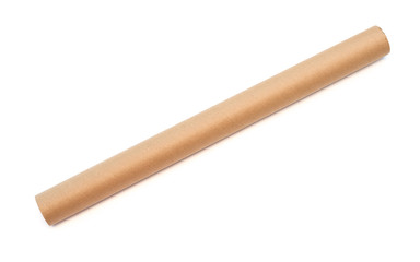 brown paper roll on a white background