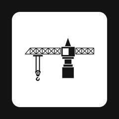 Crane icon in simple style isolated on white background. Weight symbol vector illustration