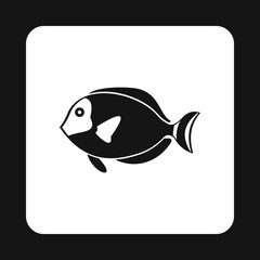 Surgeon fish icon in simple style isolated on white background. Sea creatures symbol vector illustration