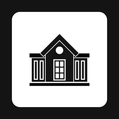Mansion icon in simple style isolated on white background. Structure symbol vector illustration