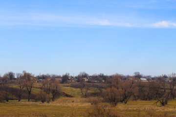 Fototapeta premium Rural landscape on autumn