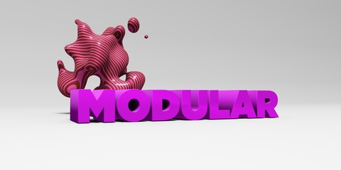 MODULAR - 3D rendered colorful headline illustration.  Can be used for an online banner ad or a print postcard.