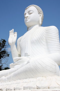 The giant buddha statue of Mihintale Sri Lanka