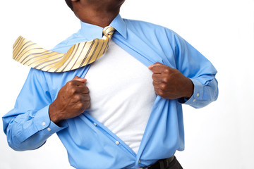 African American Superhero Businessman