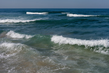 Fototapeta na wymiar Wavy Mediterranean sea.
