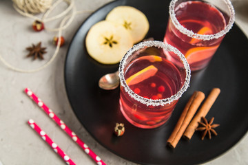 Morse red currant with cinnamon and lemon © yuliasverdlova