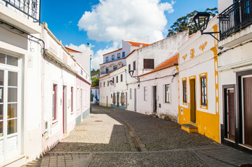 Odeceixe street with traditional houses in Odeceixe, Portugal