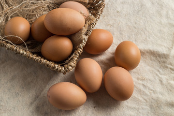 Fresh eggs.
