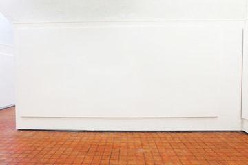 White wallpaper in gallery with high-key
