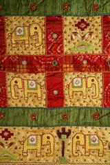 An embroidered quilt