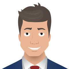 Face smiling businessman