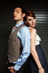 Well-dressed couple.