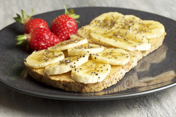 Peanut butter and banana sandwich 