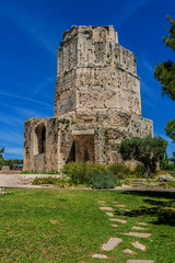 Fototapeta na wymiar Magne Tower (Tour Magne) - Roman tower in Nimes. France.