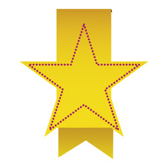 Obraz premium star ribbon banner icon image vector illustration design 