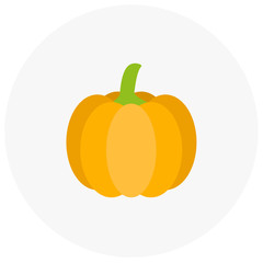 Pumpkin  icon in trendy flat style isolated on color background. Vegetables symbol for your design, logo, UI. Vector illustration, EPS10.