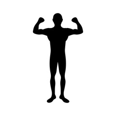 fit man silhouette icon image vector illustration design 