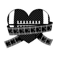 measuring tape and football ball icon image vector illustration design 